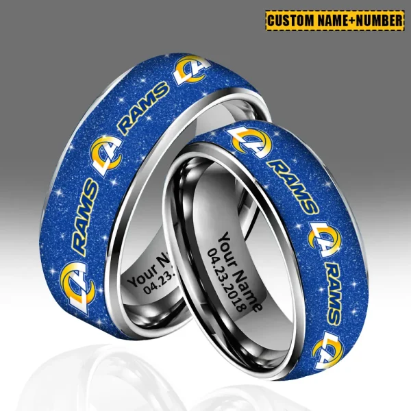 Los Angeles Rams New Style Ring Personalized Name And Date Gift For Fans AZSSRINGS150