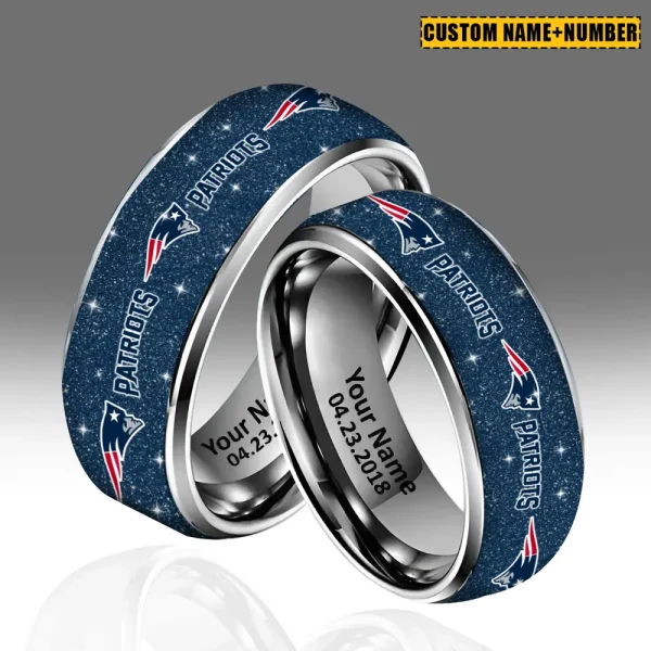 New England Patriots New Style Ring Personalized Name And Date Gift For Fans AZSSRINGS153