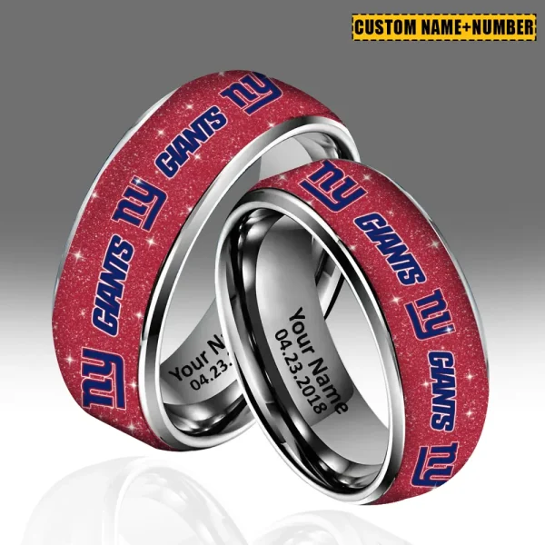 New York Giants New Style Ring Personalized Name And Date Gift For Fans AZSSRINGS155
