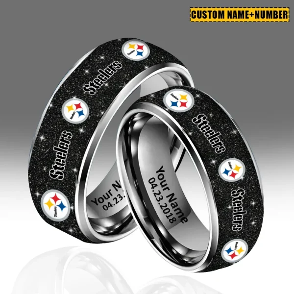 Pittsburgh Steelers New Style Ring Personalized Name And Date Gift For Fans AZSSRINGS158