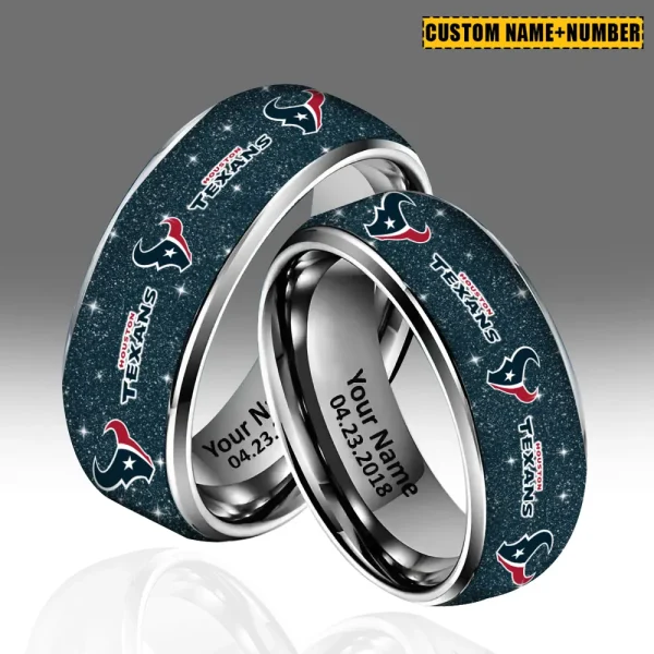 Houston Texans New Style Ring Personalized Name And Date Gift For Fans AZSSRINGS165