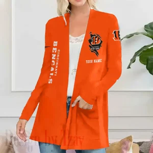 Cincinnati Bengals Women’s Patch Pocket Cardigan SPTWPPC072