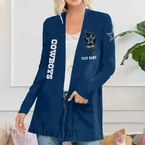 Dallas Cowboys Women’s Patch Pocket Cardigan SPTWPPC074