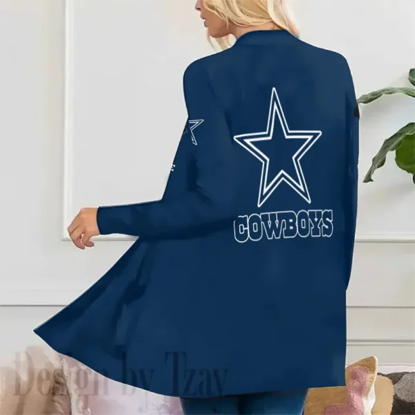 Dallas Cowboys Women’s Patch Pocket Cardigan SPTWPPC074 - Image 2