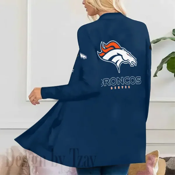 Denver Broncos Women’s Patch Pocket Cardigan SPTWPPC075 - Image 2