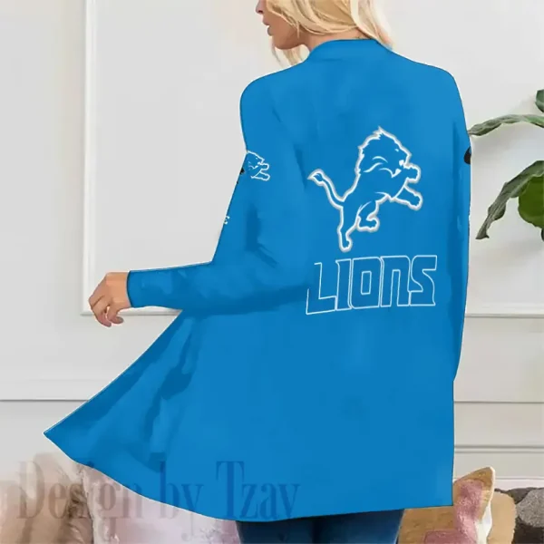 Detroit Lions Women’s Patch Pocket Cardigan SPTWPPC076 - Image 2