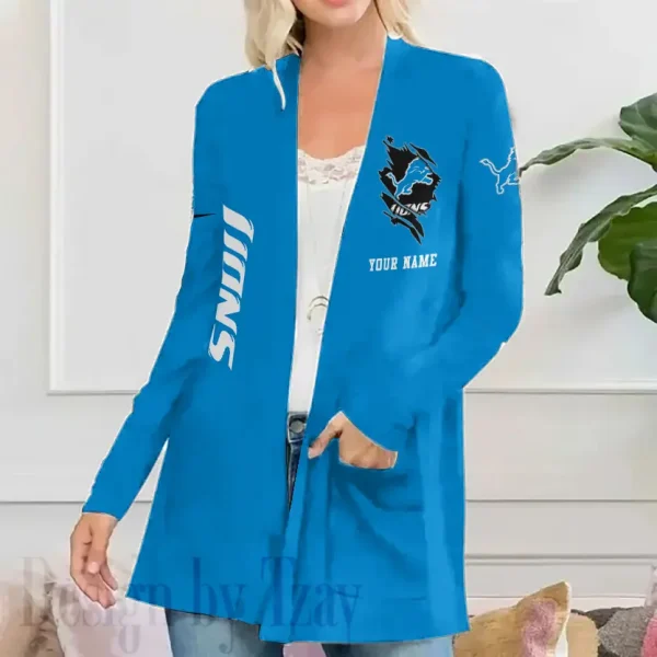 Detroit Lions Women’s Patch Pocket Cardigan SPTWPPC076
