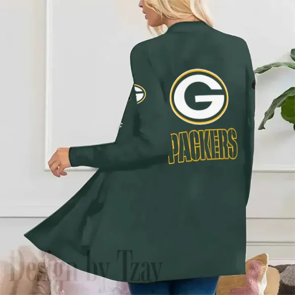 Green Bay Packers Women’s Patch Pocket Cardigan SPTWPPC077 - Image 2