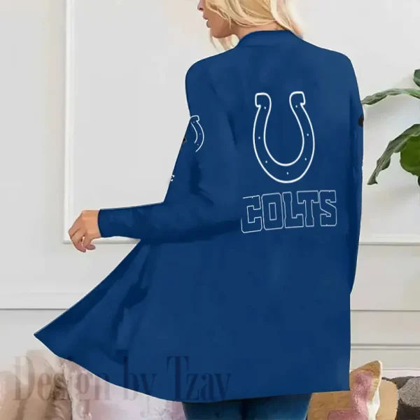 Indianapolis Colts Women’s Patch Pocket Cardigan SPTWPPC079 - Image 2