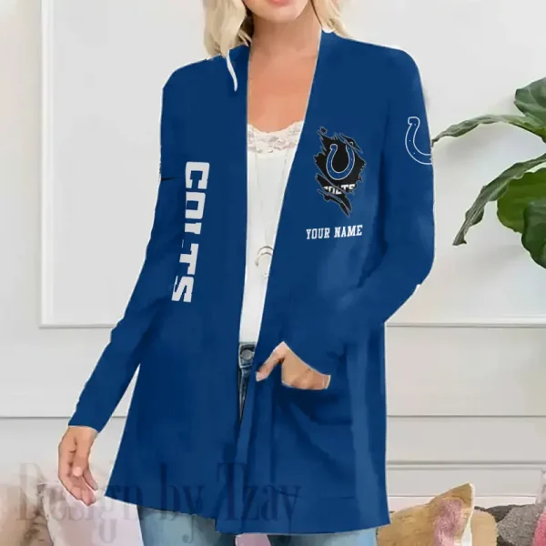Indianapolis Colts Women’s Patch Pocket Cardigan SPTWPPC079