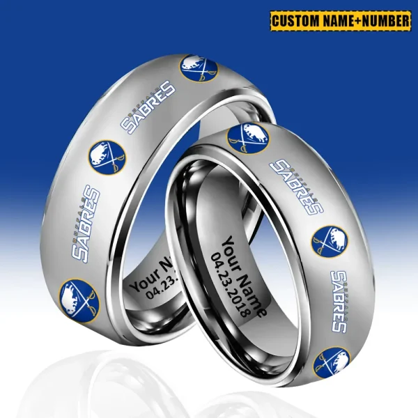 Buffalo Sabres New Style Ring Personalized Name And Date Gift For Fans AZSSRINGS171