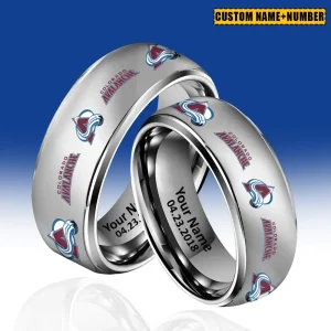 Colorado Avalanche New Style Ring Personalized Name And Date Gift For Fans AZSSRINGS175