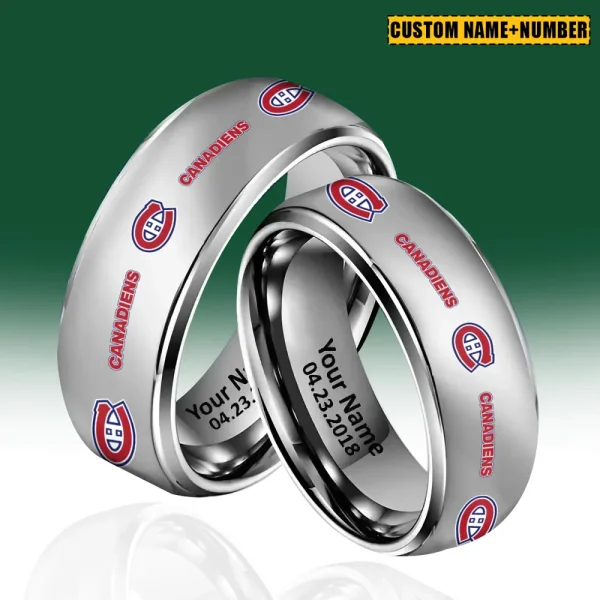 Montréal Canadiens New Style Ring Personalized Name And Date Gift For Fans AZSSRINGS181