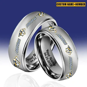 Nashville Predators New Style Ring Personalized Name And Date Gift For Fans AZSSRINGS182