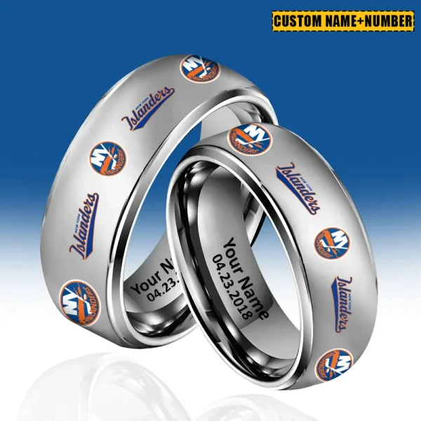 New York Islanders New Style Ring Personalized Name And Date Gift For Fans AZSSRINGS185