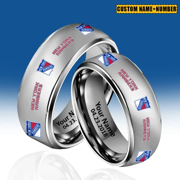 New York Rangers New Style Ring Personalized Name And Date Gift For Fans AZSSRINGS186