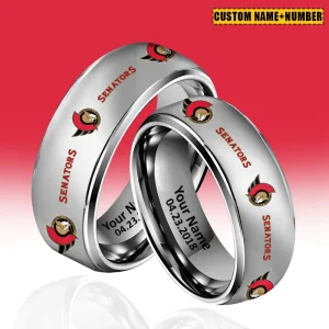 Ottawa Senators New Style Ring Personalized Name And Date Gift For Fans AZSSRINGS187