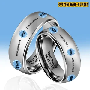 Utah Hockey Club New Style Ring Personalized Name And Date Gift For Fans AZSSRINGS195