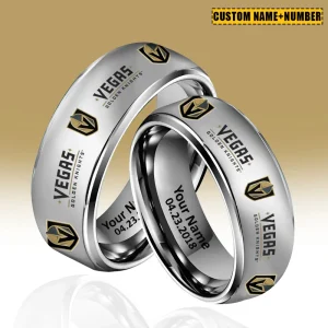 Vegas Golden Knights New Style Ring Personalized Name And Date Gift For Fans AZSSRINGS197
