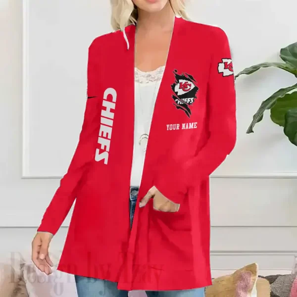 Kansas City Chiefs Women’s Patch Pocket Cardigan SPTWPPC081
