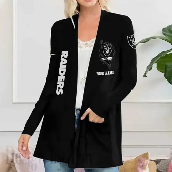 Las Vegas Raiders Women’s Patch Pocket Cardigan SPTWPPC082