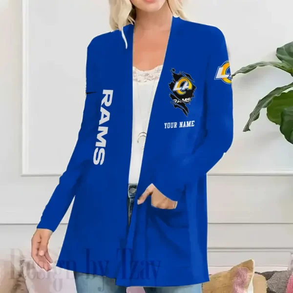 Los Angeles Rams Women’s Patch Pocket Cardigan SPTWPPC084