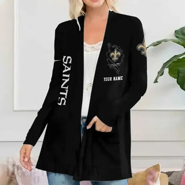 New Orleans Saints Women’s Patch Pocket Cardigan SPTWPPC088