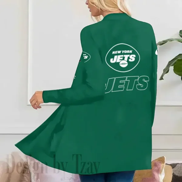 New York Jets Women’s Patch Pocket Cardigan SPTWPPC090 - Image 2
