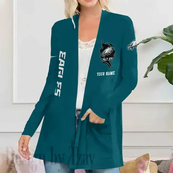Philadelphia Eagles Women’s Patch Pocket Cardigan SPTWPPC091