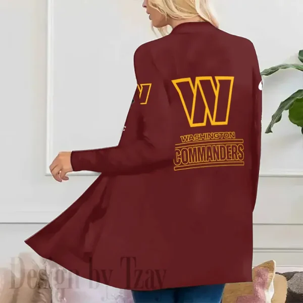 Washington Commanders Women’s Patch Pocket Cardigan SPTWPPC097 - Image 2