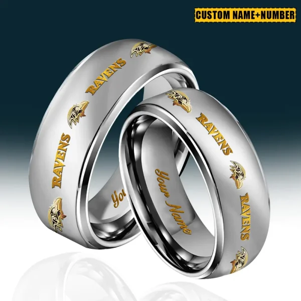 Baltimore Ravens New Style Ring Personalized Name And Date Gift For Fans AZSSRINGS204