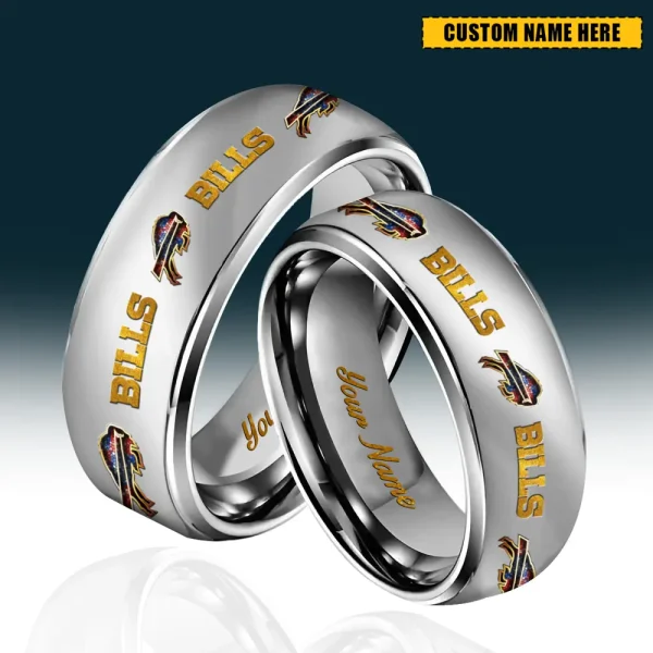 Buffalo Bills New Style Ring Personalized Name And Date Gift For Fans AZSSRINGS205