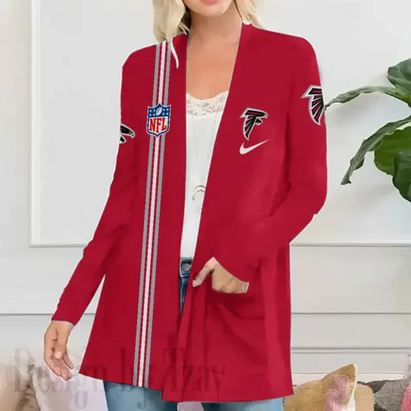 Atlanta Falcons Women’s Patch Pocket Cardigan SPTWPPC099