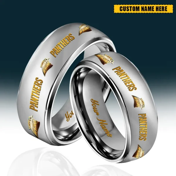 Carolina Panthers New Style Ring Personalized Name And Date Gift For Fans AZSSRINGS206