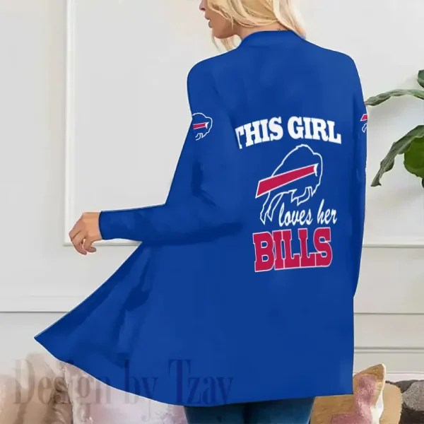 Buffalo Bills Women’s Patch Pocket Cardigan SPTWPPC101 - Image 2