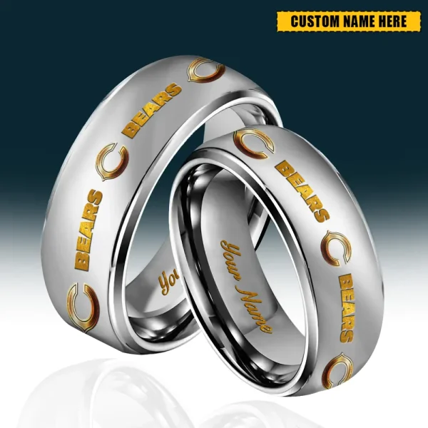 Chicago Bears New Style Ring Personalized Name And Date Gift For Fans AZSSRINGS207