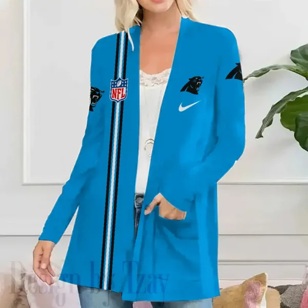 Carolina Panthers Women’s Patch Pocket Cardigan SPTWPPC102