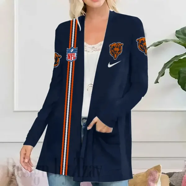 Chicago Bears Women’s Patch Pocket Cardigan SPTWPPC103