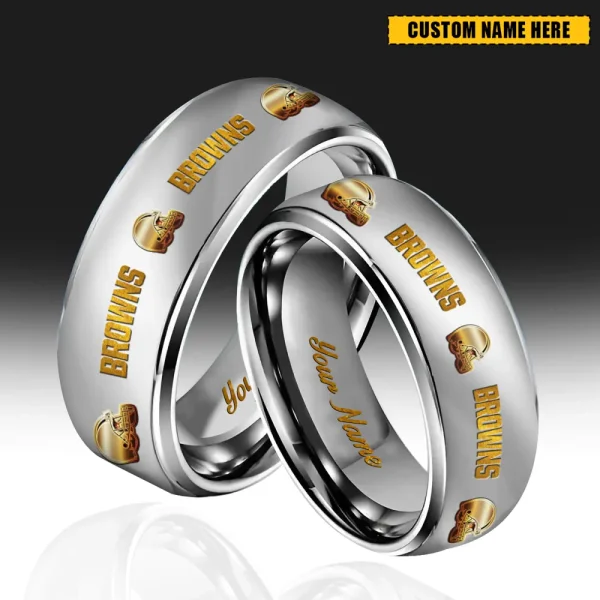 Cleveland Browns New Style Ring Personalized Name And Date Gift For Fans AZSSRINGS209
