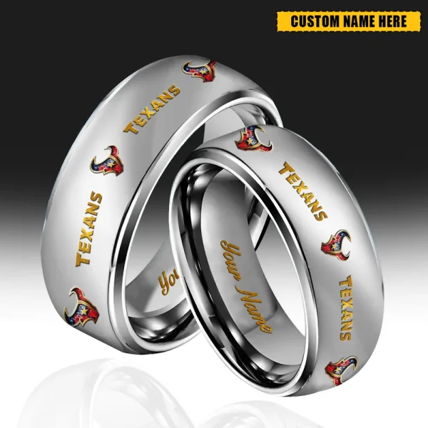 Houston Texans New Style Ring Personalized Name And Date Gift For Fans AZSSRINGS214