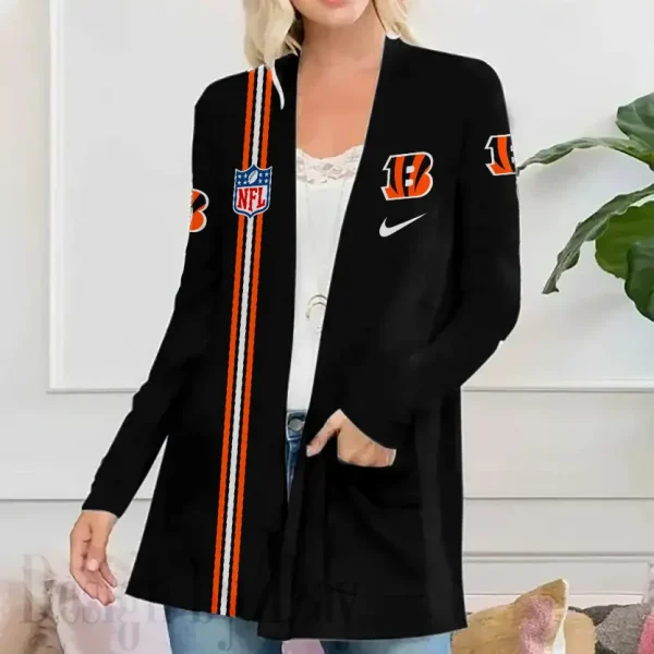 Cincinnati Bengals Women’s Patch Pocket Cardigan SPTWPPC104