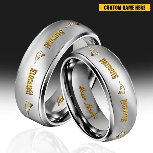 New England Patriots New Style Ring Personalized Name And Date Gift For Fans AZSSRINGS223