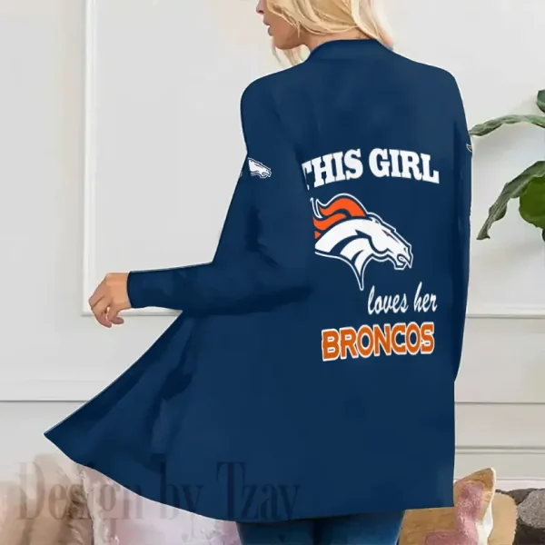 Denver Broncos Women’s Patch Pocket Cardigan SPTWPPC107 - Image 2