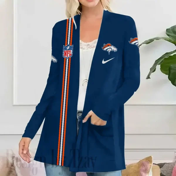 Denver Broncos Women’s Patch Pocket Cardigan SPTWPPC107