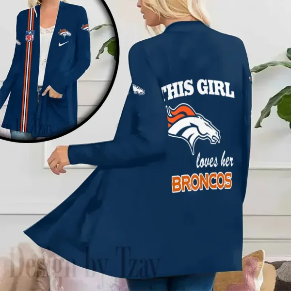 Denver Broncos Women’s Patch Pocket Cardigan SPTWPPC107 - Image 3
