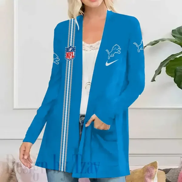 Detroit Lions Women’s Patch Pocket Cardigan SPTWPPC108