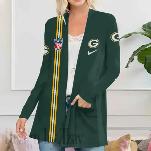 Green Bay Packers Women’s Patch Pocket Cardigan SPTWPPC109