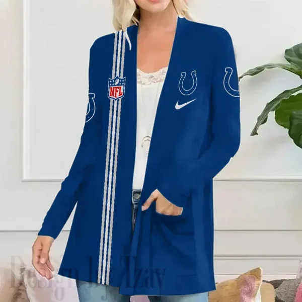 Indianapolis Colts Women’s Patch Pocket Cardigan SPTWPPC111