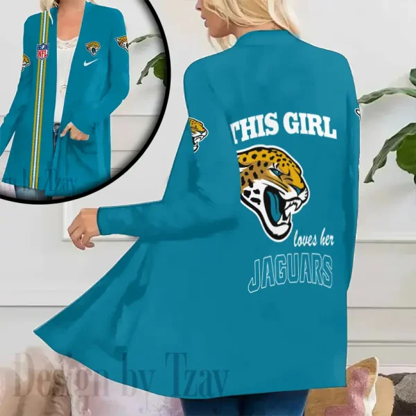 Jacksonville Jaguars Women’s Patch Pocket Cardigan SPTWPPC112 - Image 2