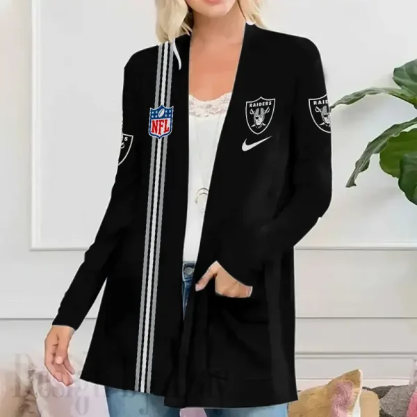 Las Vegas Raiders Women’s Patch Pocket Cardigan SPTWPPC114